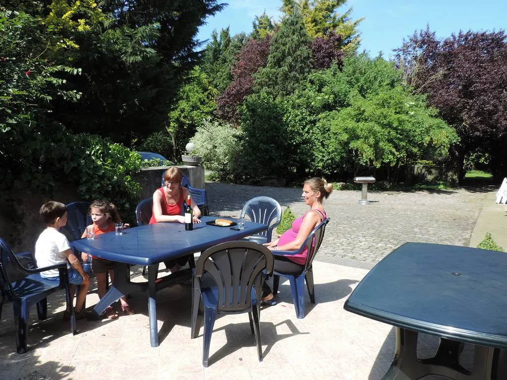 Terrasse du gîte avec vue panoramique